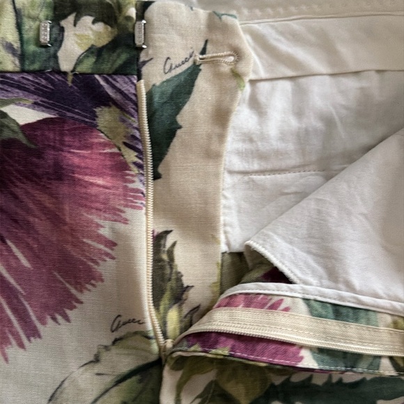 NWOT Gucci Fall 2015 floral twill trousers pant, size EU 36/ US 2 - Picture 3 of 16